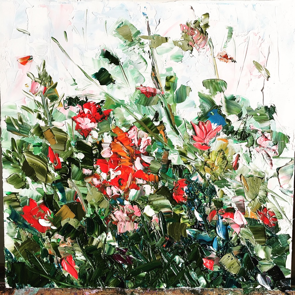 Raised on It 16 x 16 Oil on Wood Board (Sold)